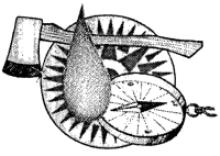 A coloring page of maps and compass